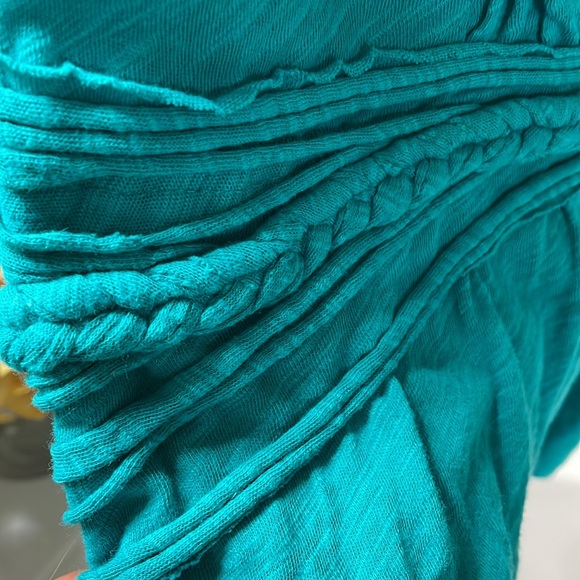 Anthropologie Deletta Teal green Top NEW w / Tags - Picture 3 of 5